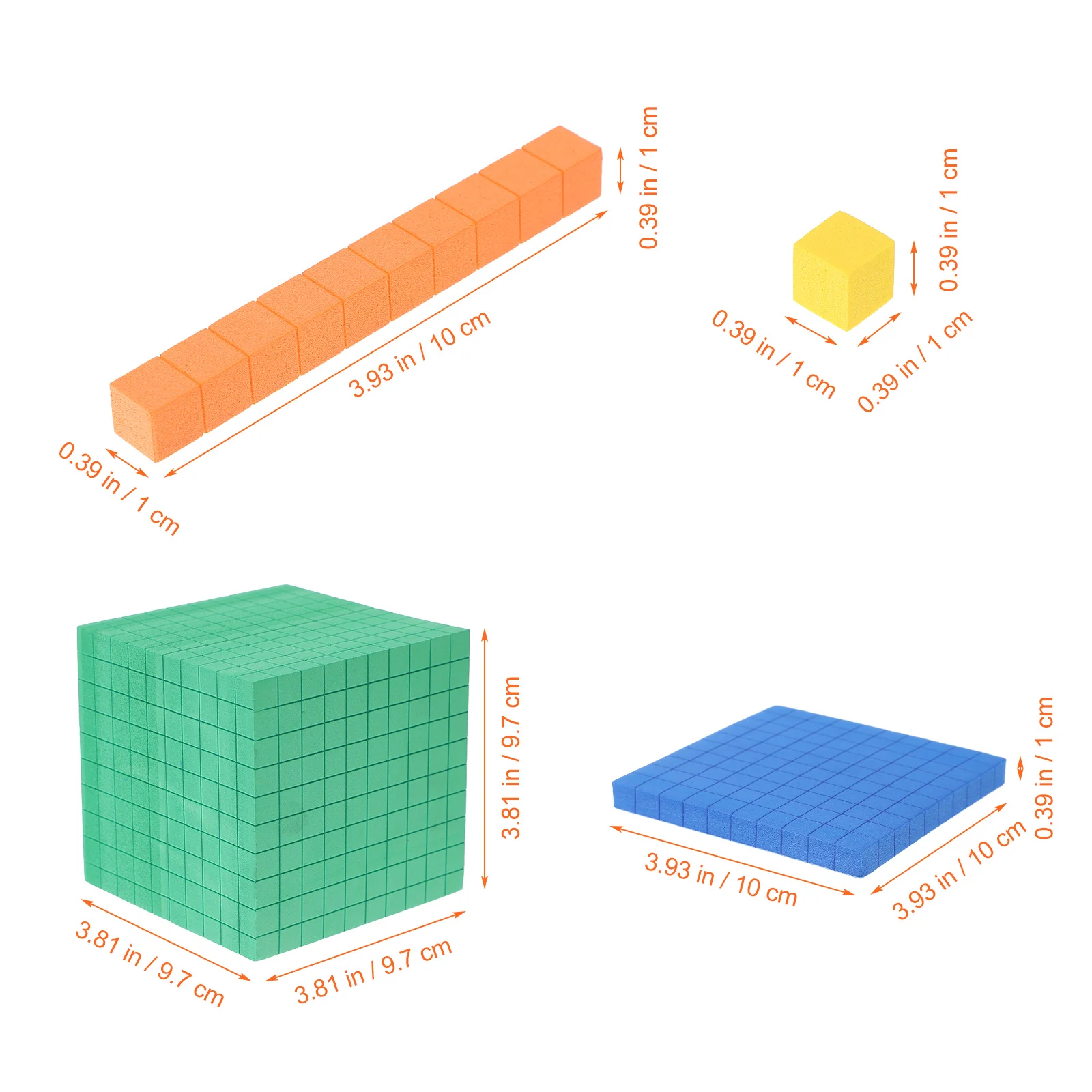 Matematik Blokları Sayma Küpleri Oyuncak Çocuk Eğitim Üssü Manipulatives On Oyuncaklar Oyuncak Sayaçları Değer Yeri Küp Bağlama Seti Görüntü 4