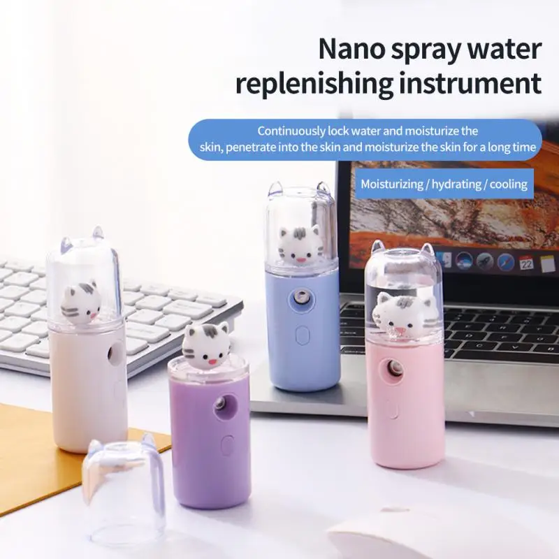 Nano Sis Yüz Püskürtücü Güzellik Enstrüman USB Nemlendirici Şarj Edilebilir Nebulizatör Yüz Vapur Nemlendirici Güzellik yüz buhar makinesi Görüntü 1