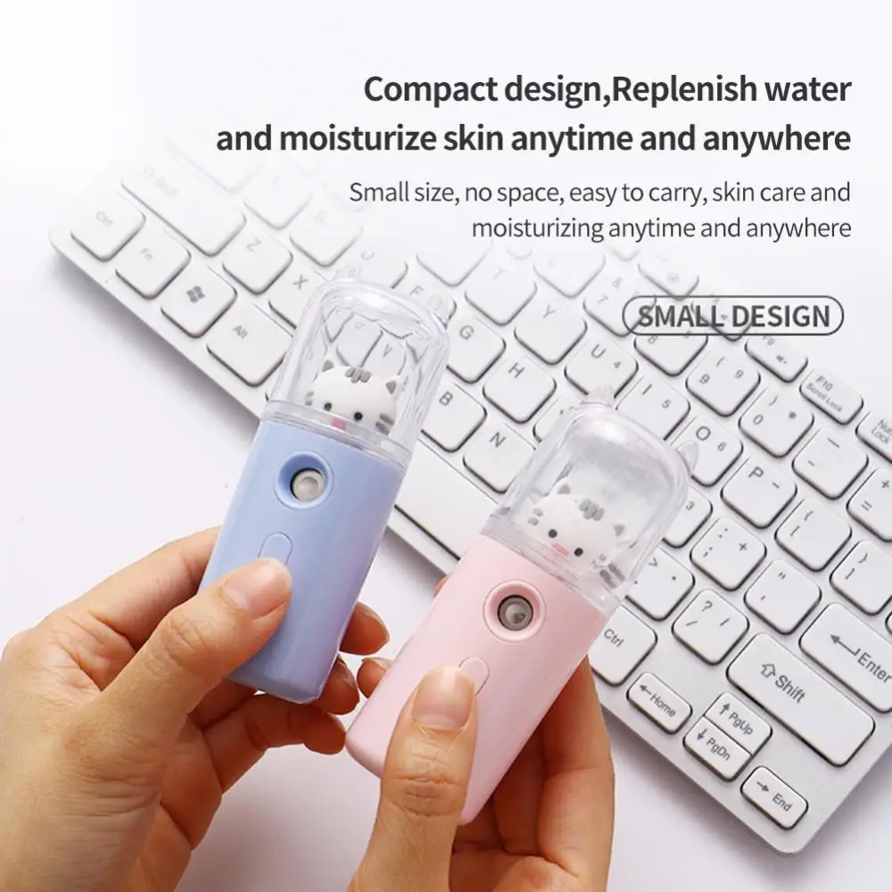 Nano Sis Yüz Püskürtücü Güzellik Enstrüman USB Nemlendirici Şarj Edilebilir Nebulizatör Yüz Vapur Nemlendirici Güzellik yüz buhar makinesi Görüntü 5