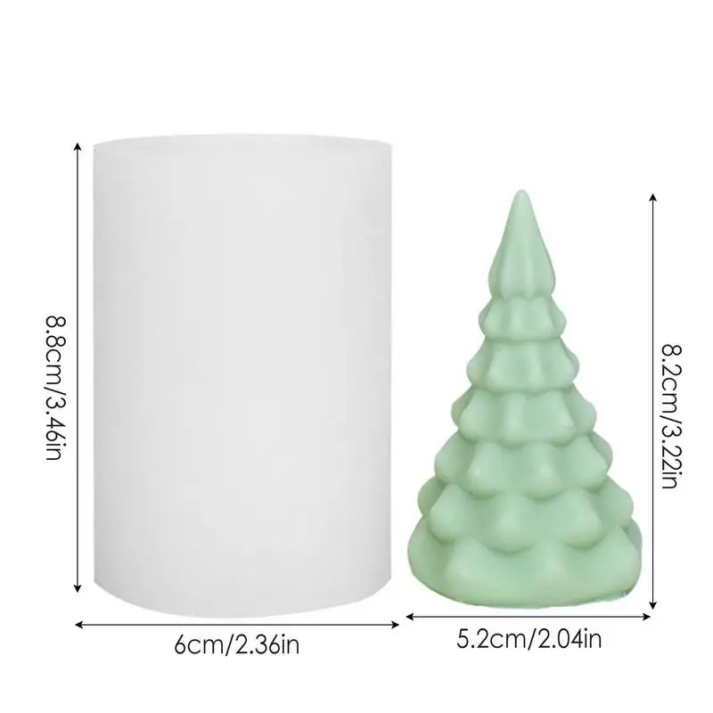 Noel Mum Kalıpları 3D Çam Ağacı Mum Kalıp Epoksi Reçine Aromaterapi Mumlar El Yapımı DIY El Sanatları Kalıpları Çikolata Görüntü 5
