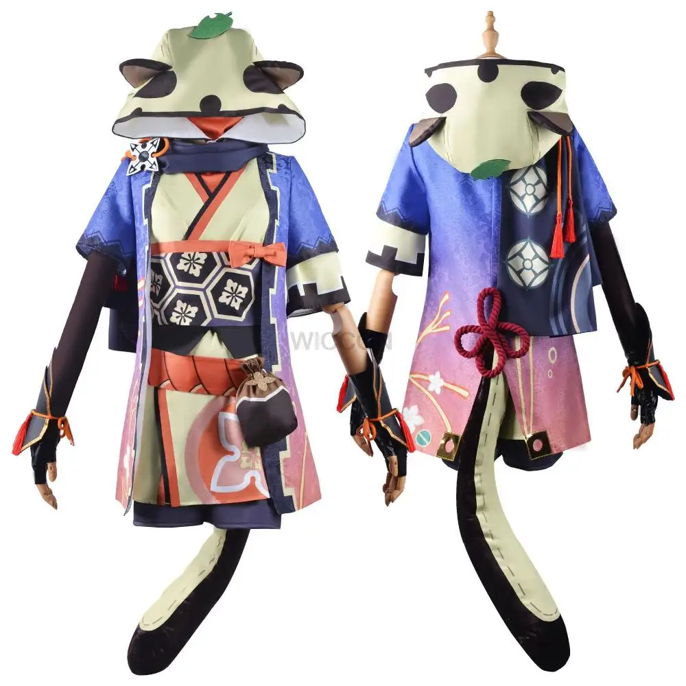 Oyun Genshin Sayu Cosplay Kostüm Yetişkin Karnaval Üniforma Peruk Anime Cadılar Bayramı Partisi Rol Oynamak Kostümleri Kadın Kız Giyim Görüntü 2