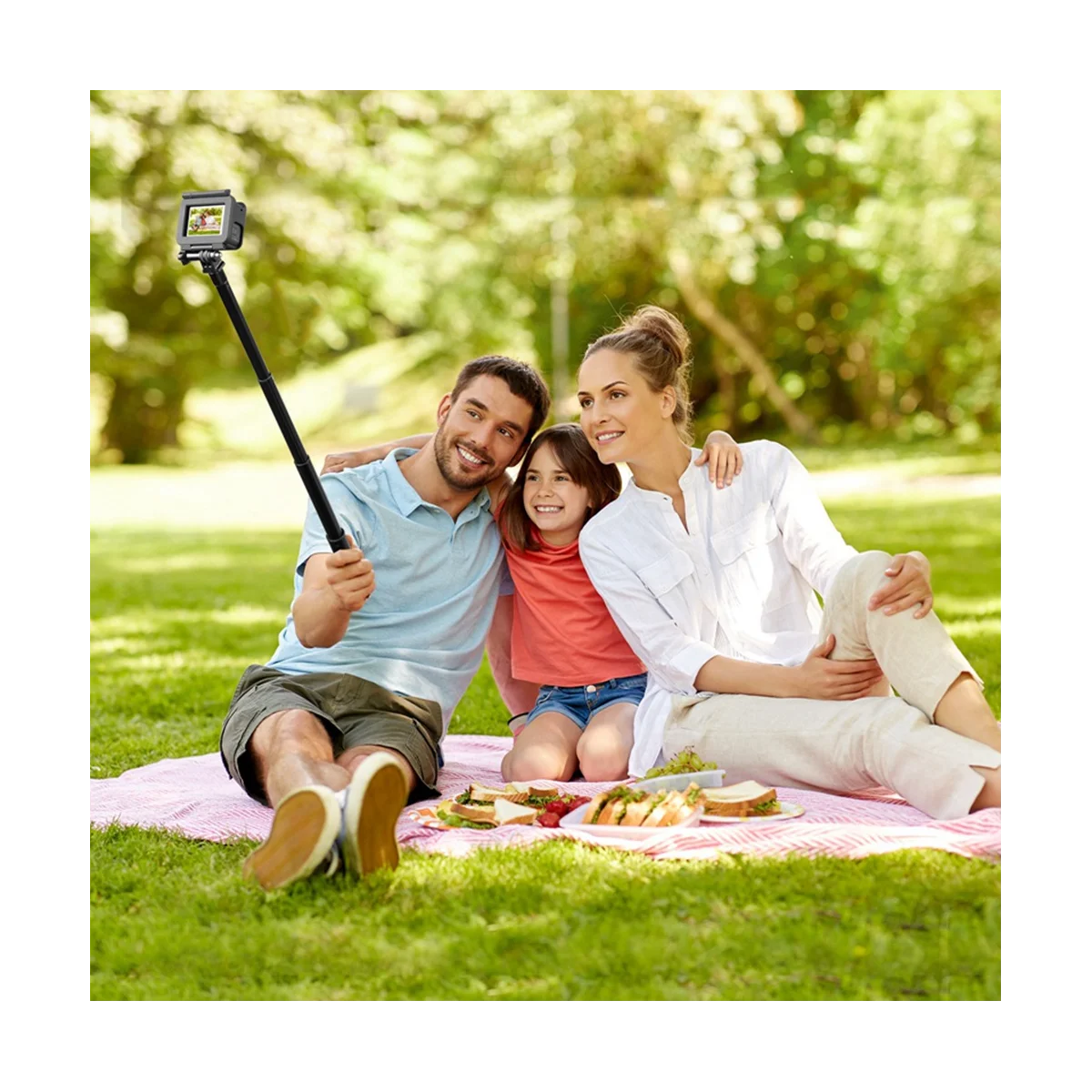 PULUZ için Insta360 Bir RS/X2 / X3 300CM Taşınabilir Selfie Sopa, PU642B Görüntü 4