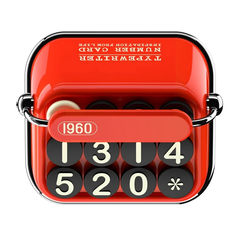 Yaratıcı Park Araba Telefon Numarası Retro Daktilo Gizlenebilir Geçici Otomatik Durdurma Telefon Numarası Ekran Araba İç Aksesuarları Görüntü 3