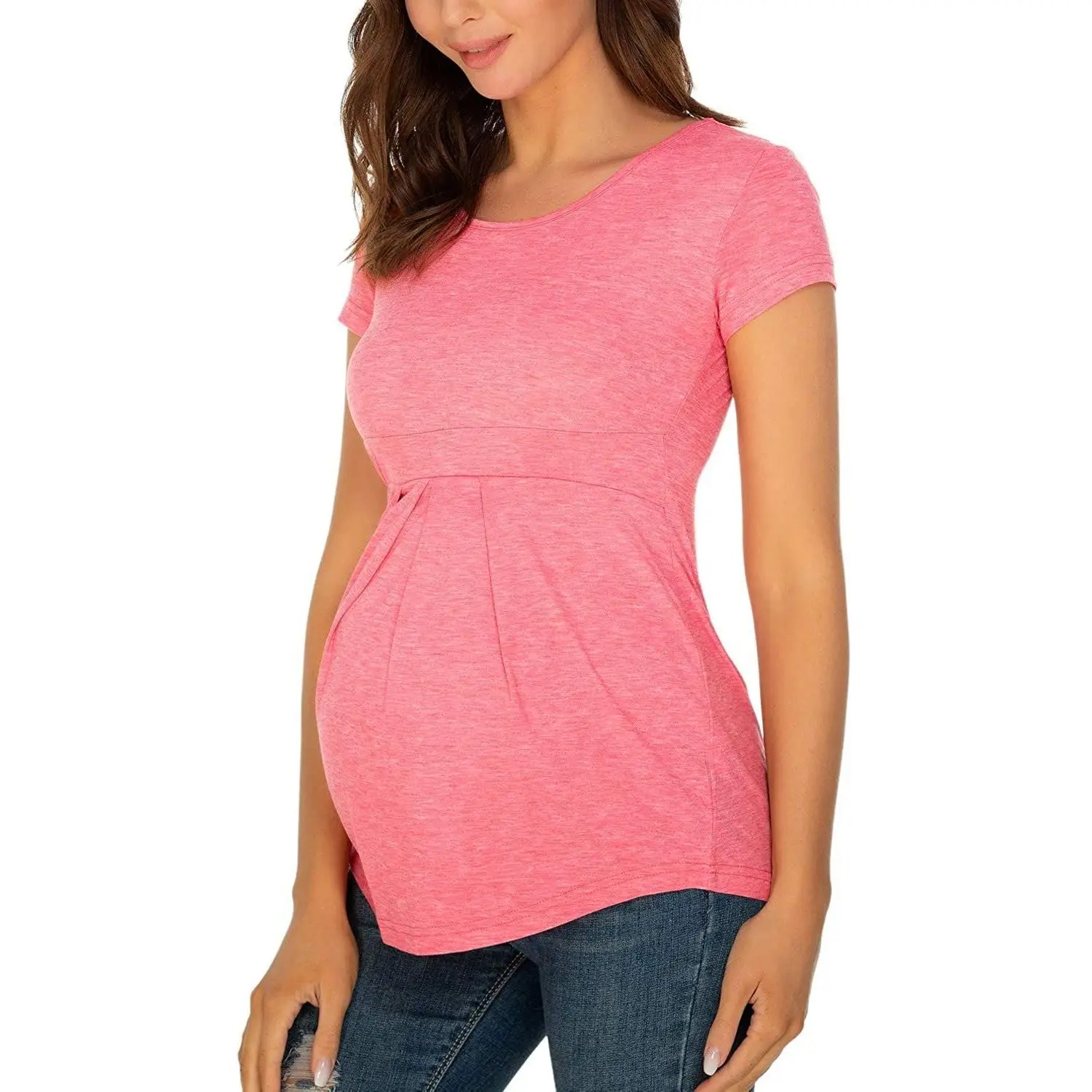 Yeni yazlık gömlek Kadın Hamile Üstleri Hamile Tank Top T Shirt Kadın Hemşirelik Giysileri Gebelik Rahat Anne Giysileri Harajuku Görüntü 1