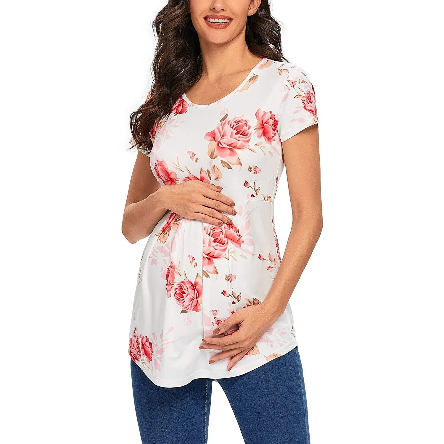 Yeni yazlık gömlek Kadın Hamile Üstleri Hamile Tank Top T Shirt Kadın Hemşirelik Giysileri Gebelik Rahat Anne Giysileri Harajuku Görüntü 4