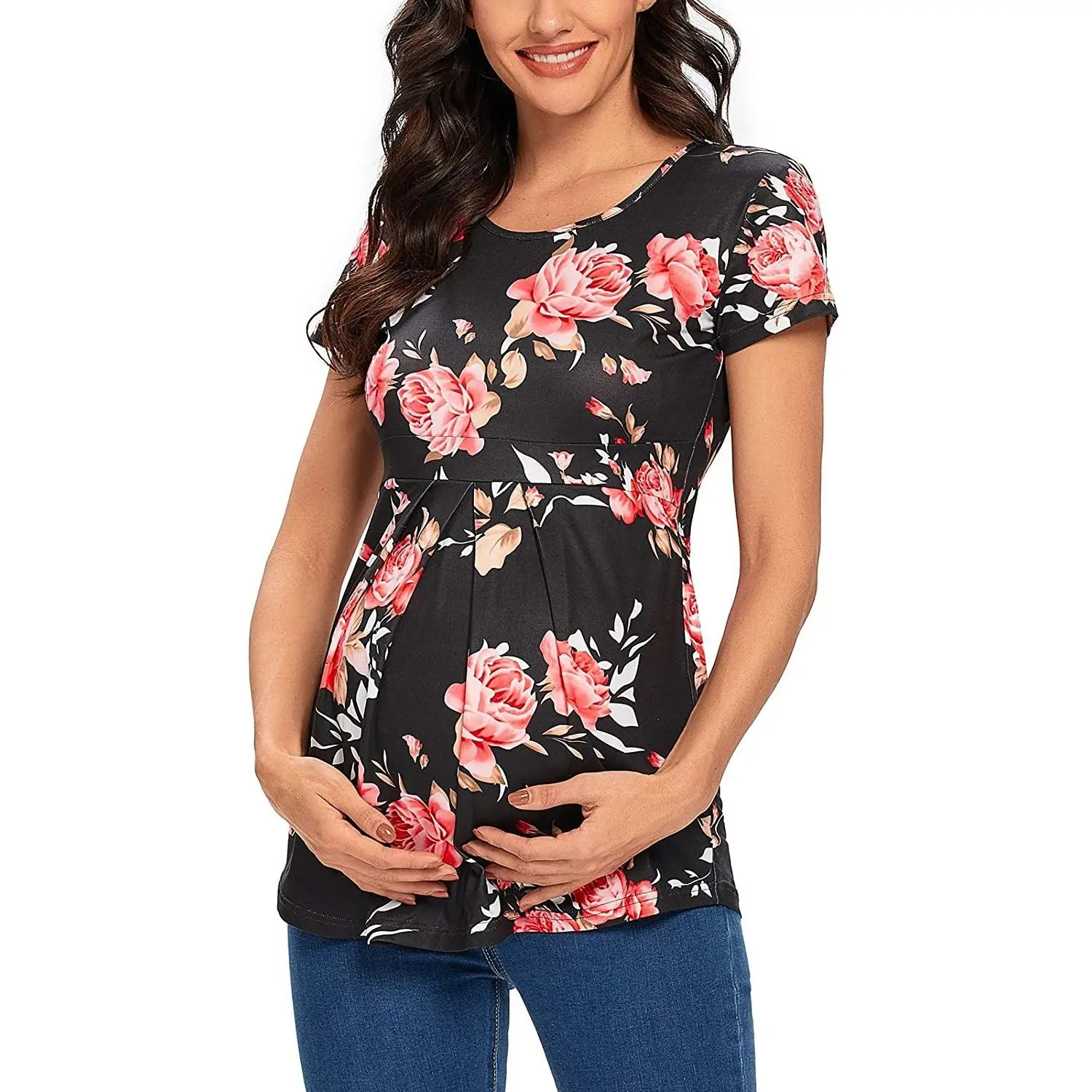 Yeni yazlık gömlek Kadın Hamile Üstleri Hamile Tank Top T Shirt Kadın Hemşirelik Giysileri Gebelik Rahat Anne Giysileri Harajuku Görüntü 5