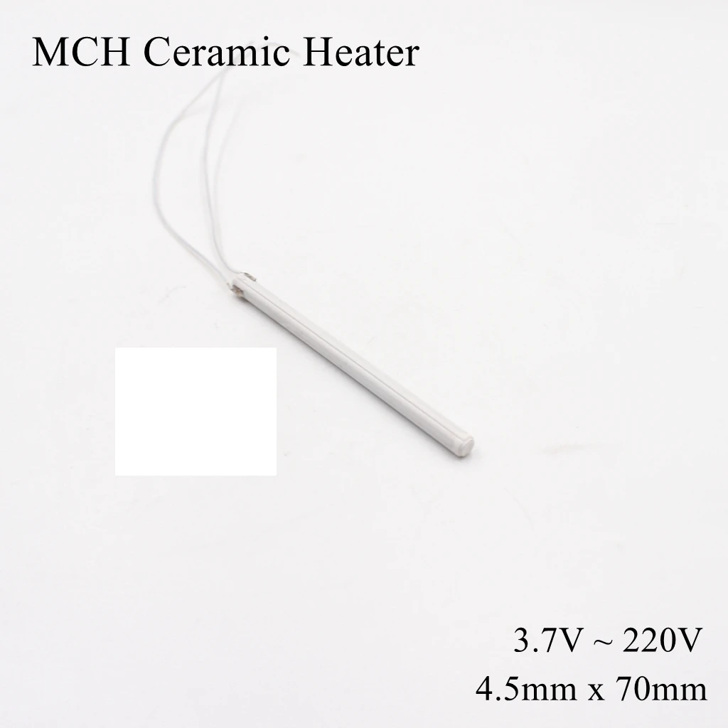 φ 4.5 mm x 70mm 5V 12V 110V 220V MCH Metal Seramik ısıtıcı tüp Yüksek Sıcaklık Alümina Elektrikli ısıtıcı çubuk boru kanalı HTCC Kuru Görüntü 0